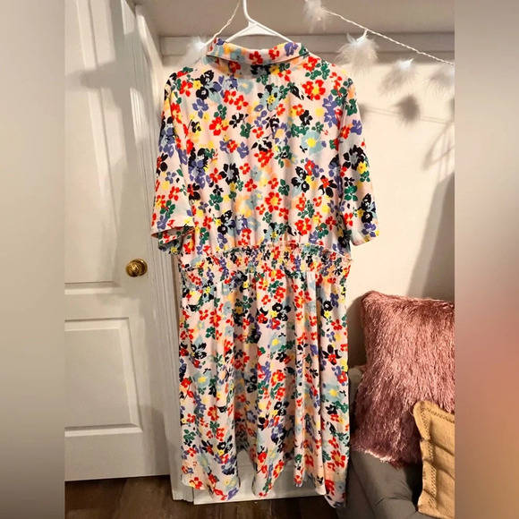 final price HALOGEN x Atlantic-Pacific Floral Smocked Dress - Picture 8 of 8